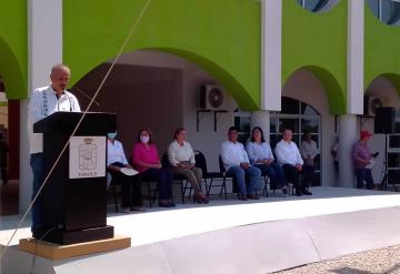 El gobernador Carlos Manuel Merino Campos lleva a cabo la inauguración del edificio tipo dos de la Universidad Intercultural