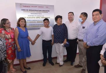 José Gerardo representa a las y los niños del plantel educativo a inaugurar