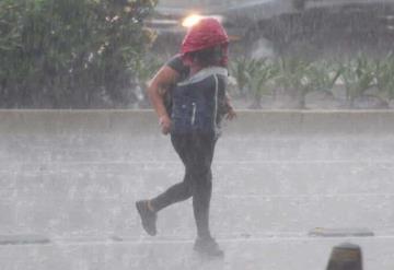 lluvias intensas en regiones de Chiapas y Oaxaca, y muy fuertes en Campeche, Tabasco y Veracruz