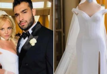 Britney Spears luce vestido de novia de Versace para casarse con Sam Asghari