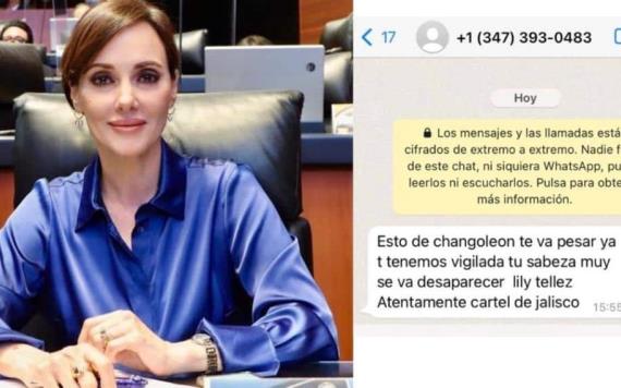 Lilly Téllez denuncia presunta amenaza del CJNG