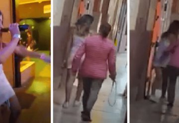 Video: Madre saca a su hija de antro a cinturonazos por irse sin permiso