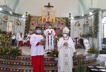 Realizan solemne fiesta patronal a San Juan Bautista presidida por obispo de Tabasco