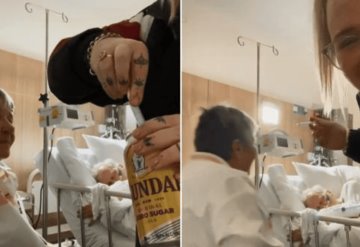 Joven introduce alcohol a un hospital para darle el último deseo a su padre