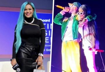 Anuel AA subió al escenario a su esposa y la gente gritó Karol G
