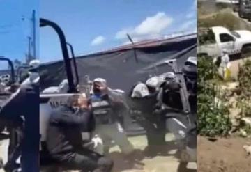 Video: Integrantes de la Guardia Nacional son apedreados por comunidad en Hidalgo