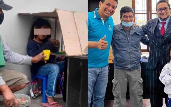 Niña que estudiaba bajo techo de cartón es becada