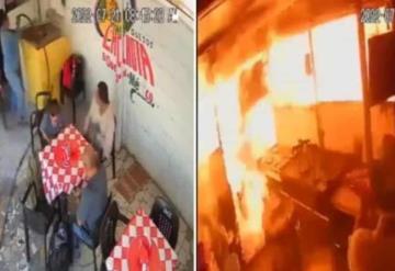 Video: Gran explosión en un puesto de comida deja varios heridos en Durango