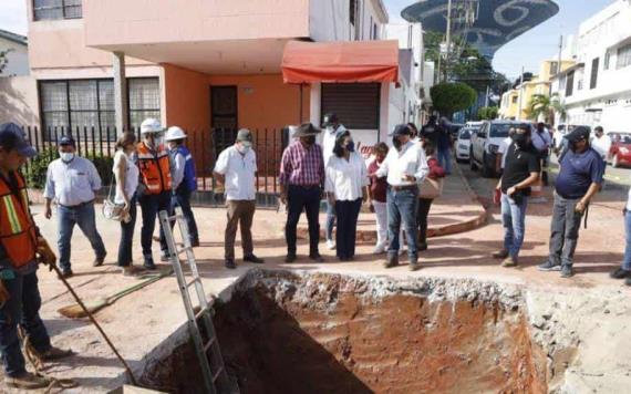 Yolanda Osuna Huerta supervisó obras de rehabilitación de la red de distribución de agua potable y drenaje en diferentes colonias de Villahermosa