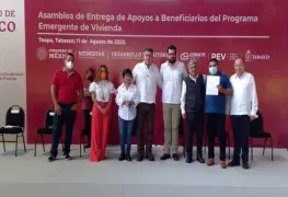 Entregan apoyos a beneficiarios del Programa Emergente de Vivienda