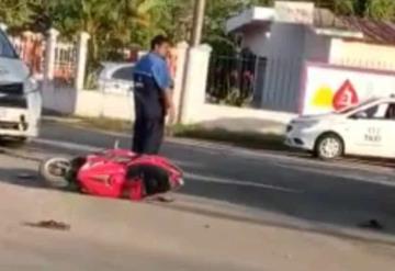 Conductor de Migración impactó a una joven motociclista en Tenosique