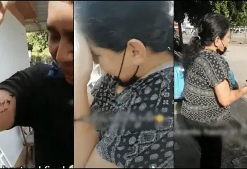 Madre golpea a su hijo por tatuarse