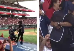 Video: Se vuelve viral el momento en que pareja de limpiadores se compromete en Estadio de los Diablos Rojos