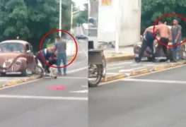 Sujetos agreden y golpean a repartidor tras reclamar bloqueo de ciclovía