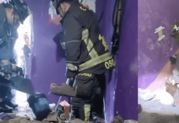 Muere hombre tras derrumbe de casa en Edomex