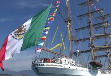 Tras navegar por el mundo, Buque Cuauhtémoc regresa a México