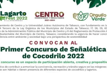 Ayuntamiento de Centro y UJAT, convocan al Primer Concurso de Señalética de Cocodrilo 2022