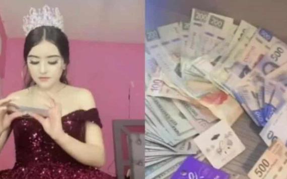 Video: Quinceañera  "decepcionada" tras recibir más de 11 mil pesos como regalo; desata críticas en redes sociales