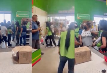 Graban pelea entre empleada de tienda comercial y clienta por supuesta infidelidad