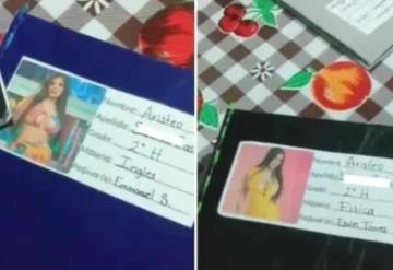 Estudiante forra sus cuadernos con fotos de Karely Ruiz; se vuelve viral