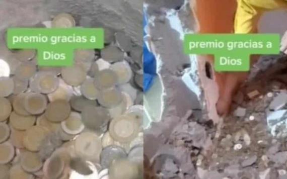 ¡Lograron sacar para el taco! Albañiles hallan dinero mientras trabajaban en una obra