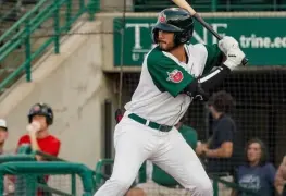 El aporreador tabasqueño "Guty" Ruiz conectó su décimo cuadrangular de la Temporada 2022 en Ligas Menores