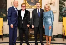 Los Biden reciben a Elton John para velada musical en la Casa Blanca