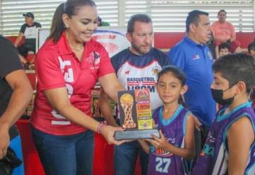 Realizan premiación e inauguración del XVI torneo de la Liga Infantil y Juvenil de Basquetbol Olmeca-Maya