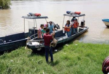 Familias de R/A. Tumbo Chinal es evacuada si hogar inundado por el Mono Sagrado