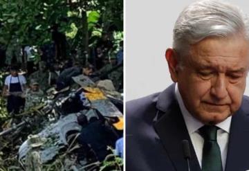 AMLO lamenta caída de helicóptero de la Marina: ´Abrazo a los familiares de las víctimas´