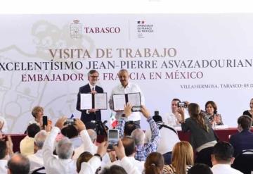 Firma de convenio de la Embajada Francesa  y Gobierno del Estado de Tabasco