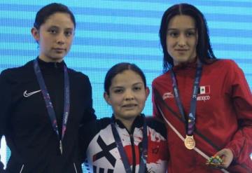 La nadadora comalcalquense, Naomi Somellera logró medalla de oro y plata