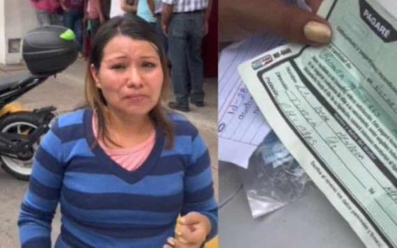 Señora de la tercera edad estafa a mujer con un pagaré falso: "Hacer un favor me salió caro"