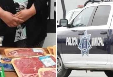 En Torreón, detienen a mujer con seis paquetes de carne para asar