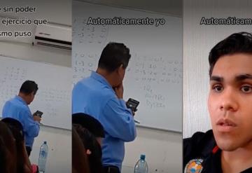 Maestro pone difícil ejercicio a sus alumnos y tampoco pudo resolverlo; video se hace viral