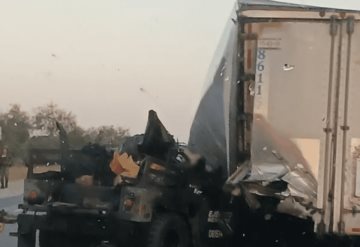 Mueren 7 militares tras chocar contra trailer en Tamaulipas