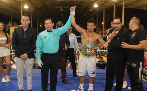 El boxeador tabasqueño Luis "Kiko" Guzmán retuvo con éxito el título Nacional Gallo