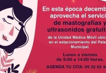 El Gobierno de Centro invita a realizarse mastografías y ultrasonidos gratuitos