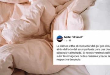 Motel amenaza con publicar video de clientes que se robaron sábanas: "devuélvanlas o subimos el video