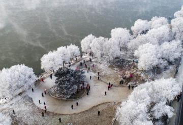 Nevada en China deja impresionantes paisajes