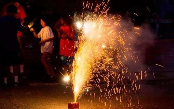 Protección Civil de Jonuta, exhorta a mantener la vigilancia a niños en la quema de pirotecnia