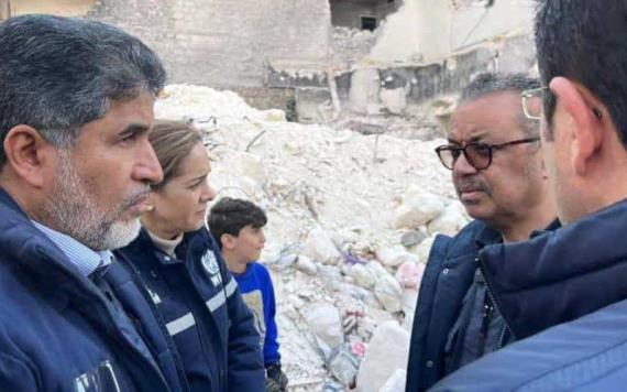 Tedros Adhanom lleva a Siria suministros para víctimas del sismo