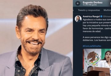 Señalan de "transfóbico" a Eugenio Derbez por iniciativa de diputada panista