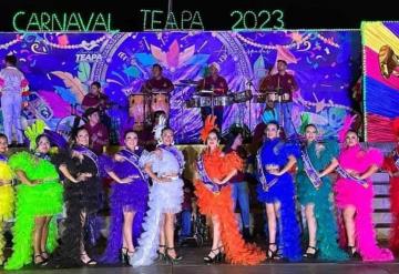 Imponen bandas a aspirantes a Reina del Carnaval Teapa 2023