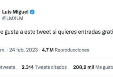 Luis Miguel promete regalar boletos para sus conciertos y deja amorosos mensajes a fans; lo hackearon