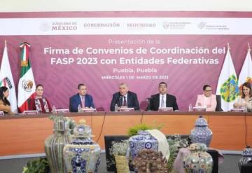 Recibirá Puebla 287.1 mdp en materia de seguridad, revelan en FASP