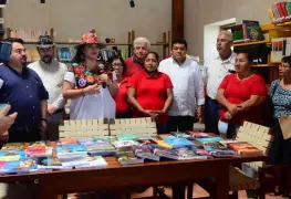 Secretaría de Cultura Federal entrega biblioteca de Villa Tepetitán