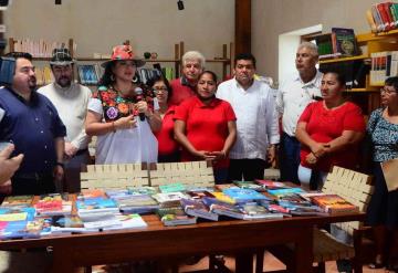 Secretaría de Cultura Federal entrega biblioteca de Villa Tepetitán