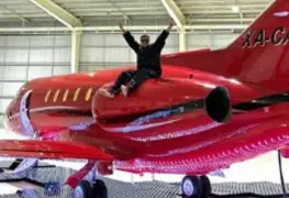 ¡Con juguete nuevo! Eduin Caz presume su lujoso jet privado