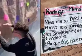 Video: Estudiante acude con sus papás a borrar su nombre en el tendedero de acosadores